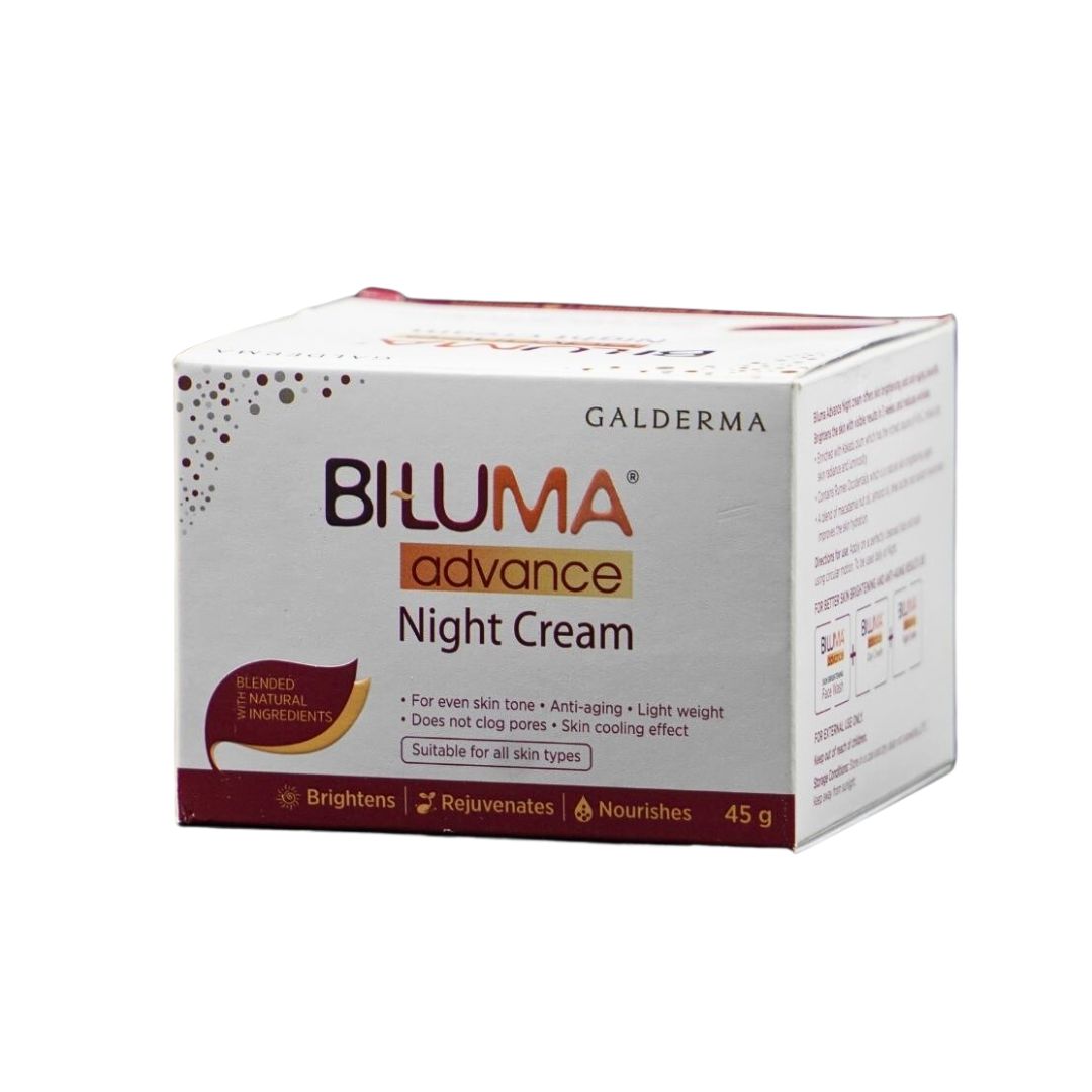 

Biluma Advance Skin brightening Night cream 45 gm with Vitamin C and hyluronic acid for even skin tone, dark spots and wrinkles 45 GM