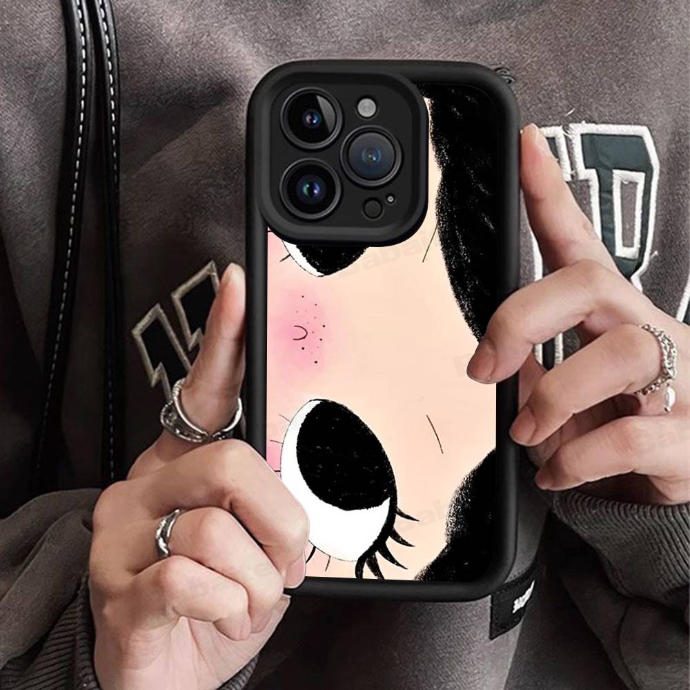 BIG EYES COMIC GIRL Phone Case For IPhone 17 16 15 14 13 12 11 Air Plus Pro Max Soft Back Cover