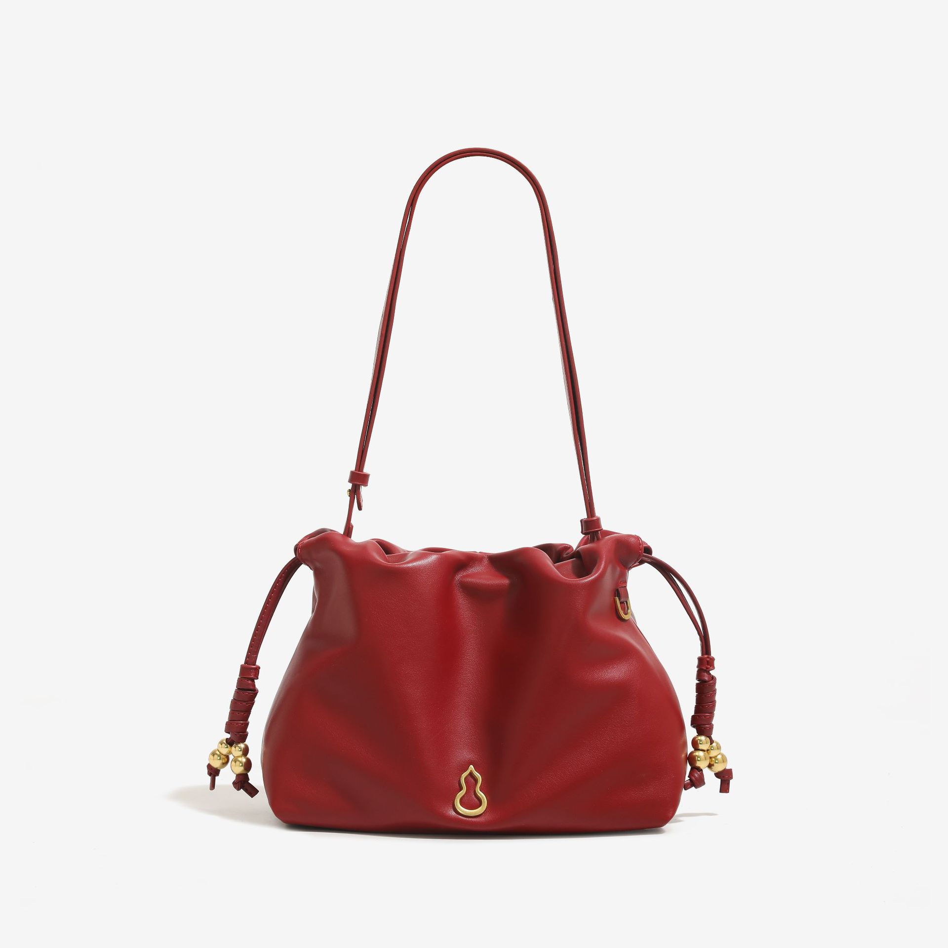 

Wishful Cloud Bag Small Leather Underarm Shoulder Bag New High End Commuter Garbage Bag Crossbody Bag червоний
