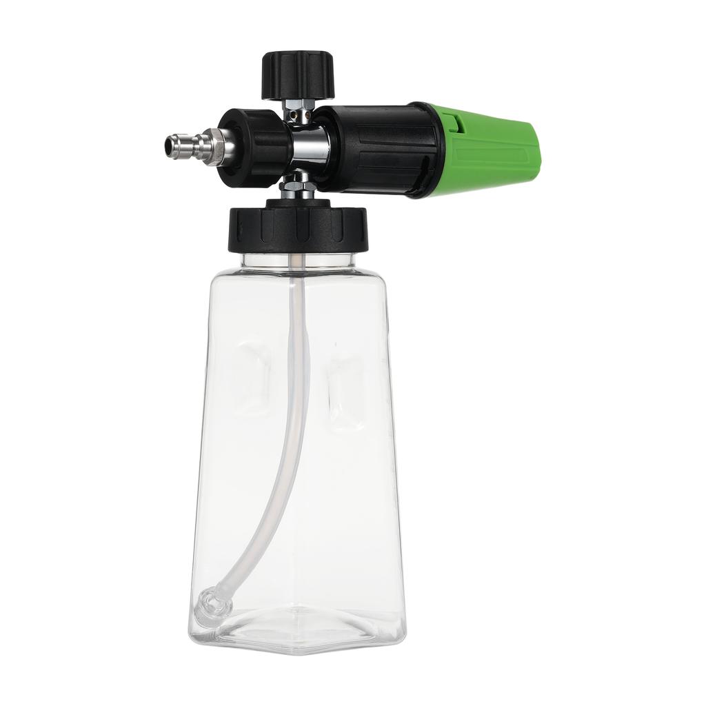 Foam Cannon for Pressure Washer with Dual-Connector Tool, Car Foam with 1/4'' Quick Connect 1L Transparent Bottle