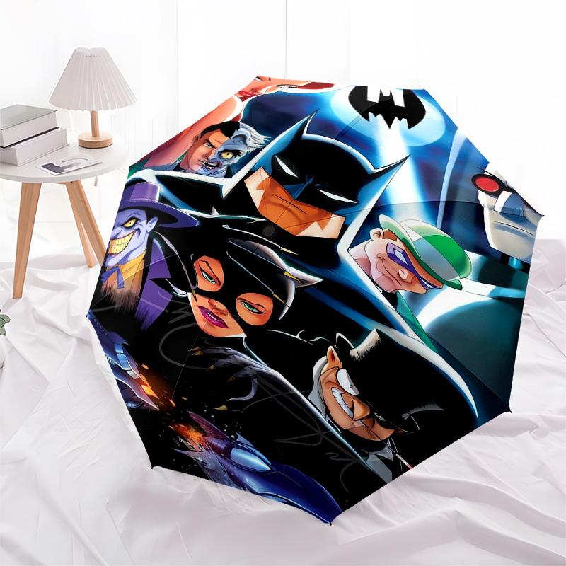 1 stuks Batman: De Geanimeerde Serie Paraplu met Plastic Handvat, Geschikt voor Alle Seizoenen Reizen Buiten Multifunctionele ParapluDCS063