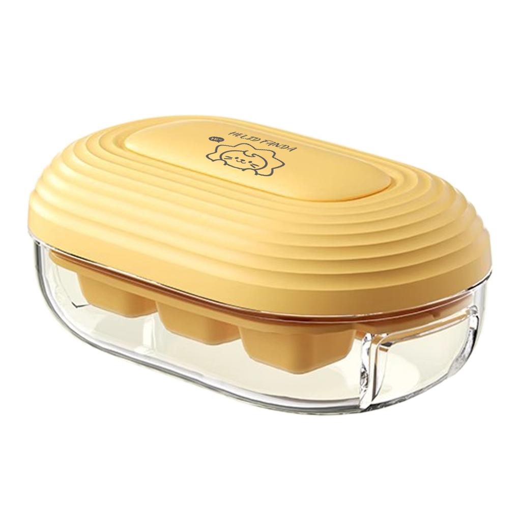 Refrigerator Mini Ice Cube Mold 6 Compartments Ice Cube Tray With Cover Summer Reusable Press Type Ice Box