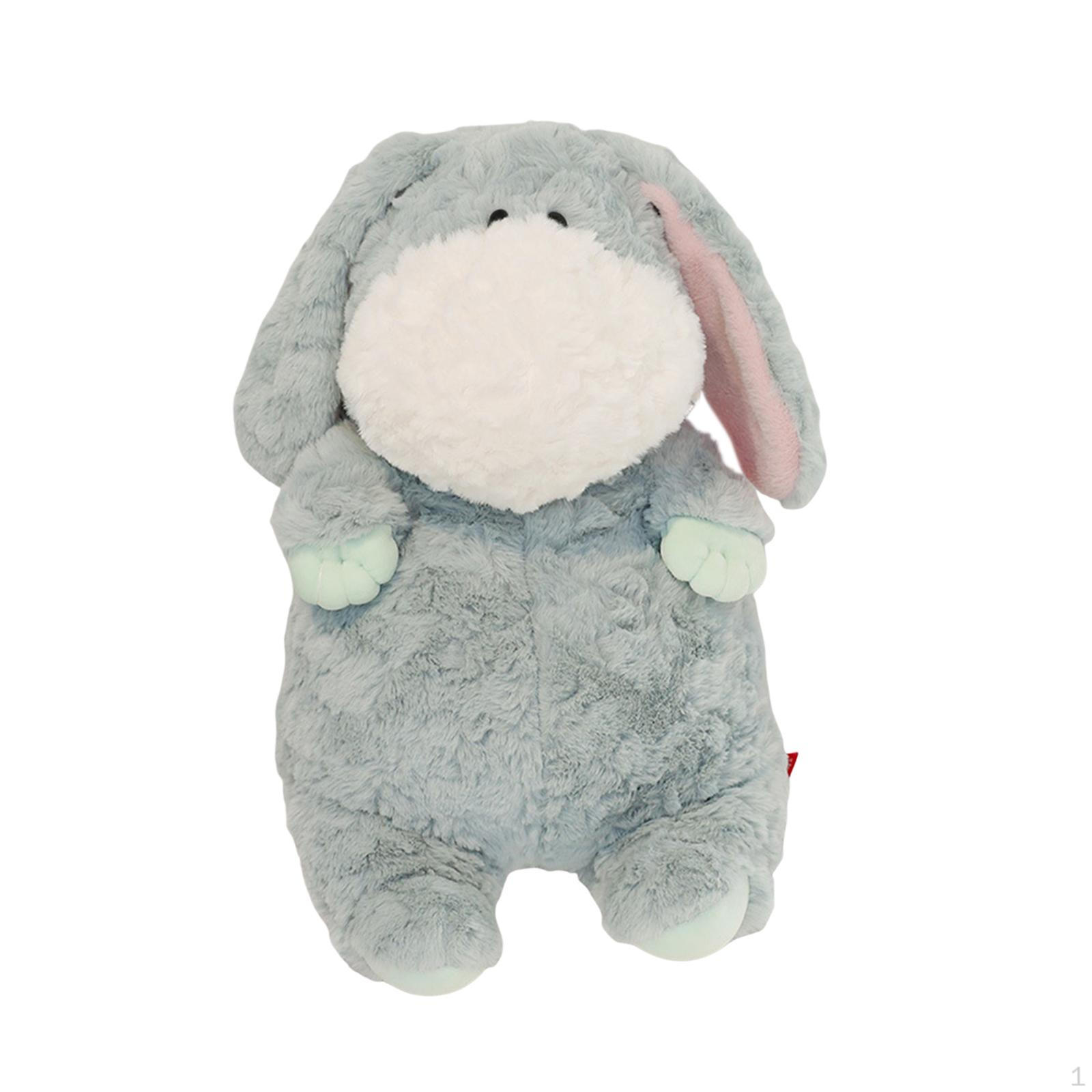 

Animal Plush Toy Doll Cartoon Baby Sleep for Office Festival Table Living Light Green