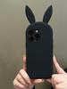 Cute 3D Bunny Rabbit Ear Silicone Phone Case for IPhone 17 13 14 15 16 Pro Max Japan Ins Funny Cartoon Shockproof Back Cover