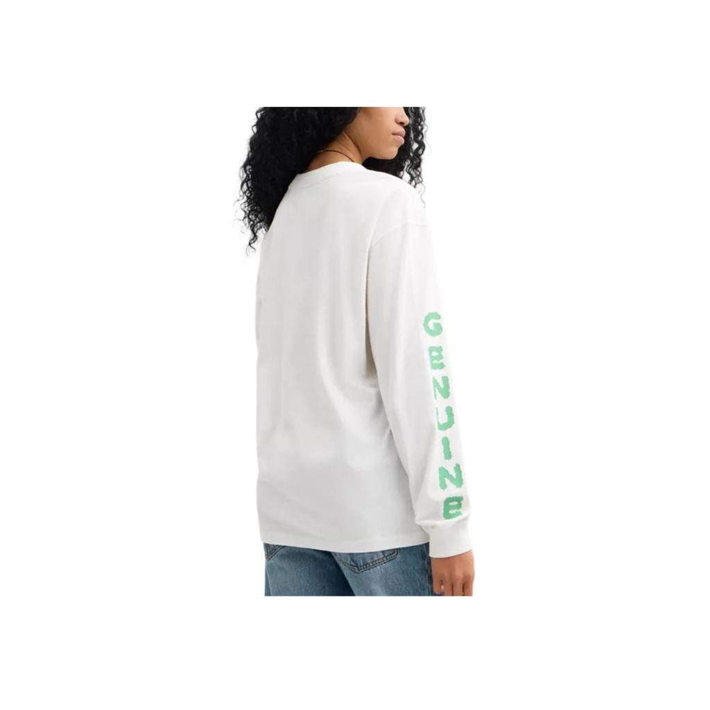 Coach SS25 Surf Print Long Sleeve Cotton T-Shirt Unisex Tops White CBD31-Y05