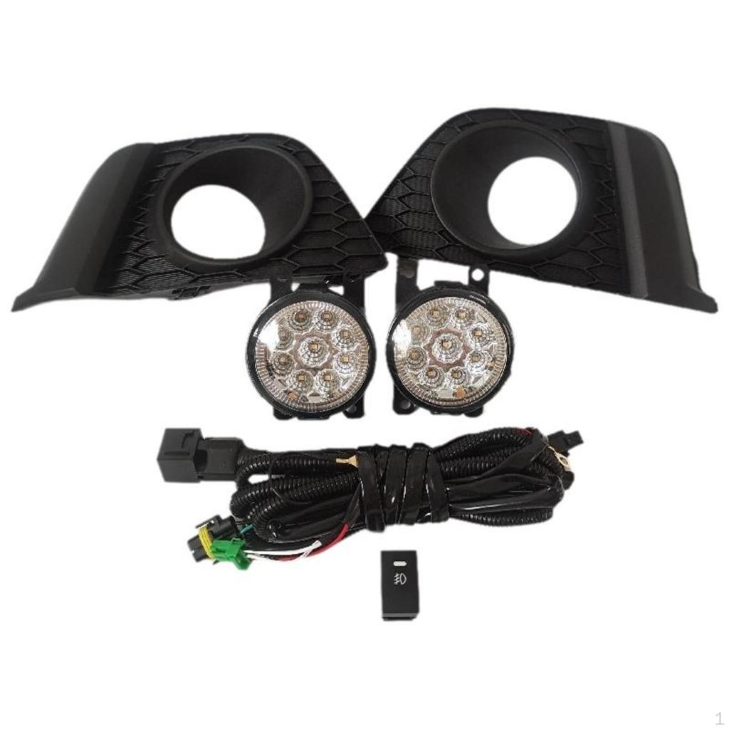 LightEmitting Diode Fog Light Assembly, Clear Lens, daylight Running (DRL), Compatible with
