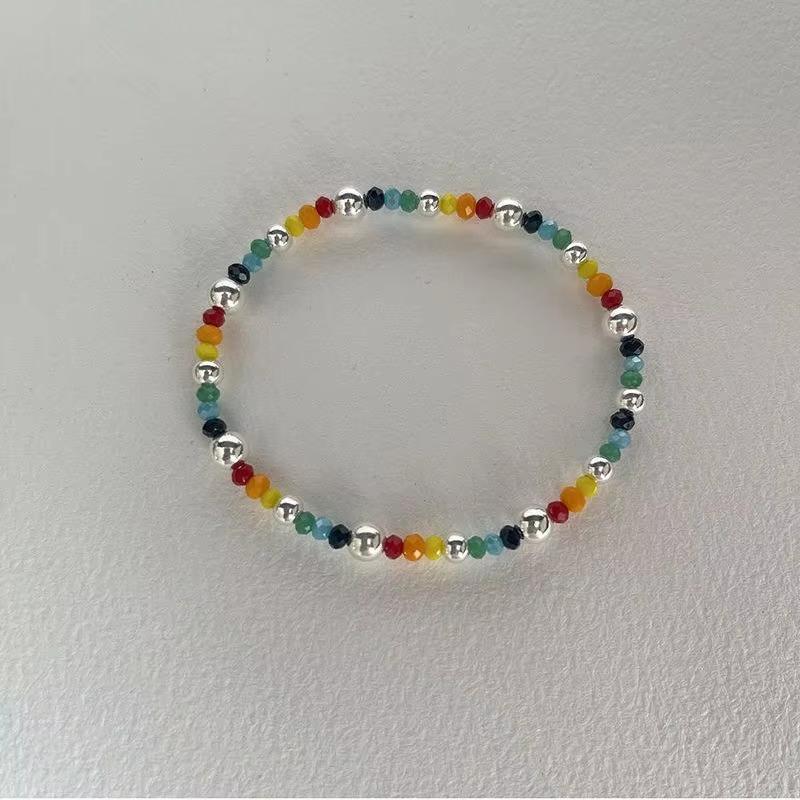 Rainbow Bear Love Beaded Pendants Bracelet for Women Y2K Elegant Trendy Handmade Bead Chain Party Jewelry Gifts