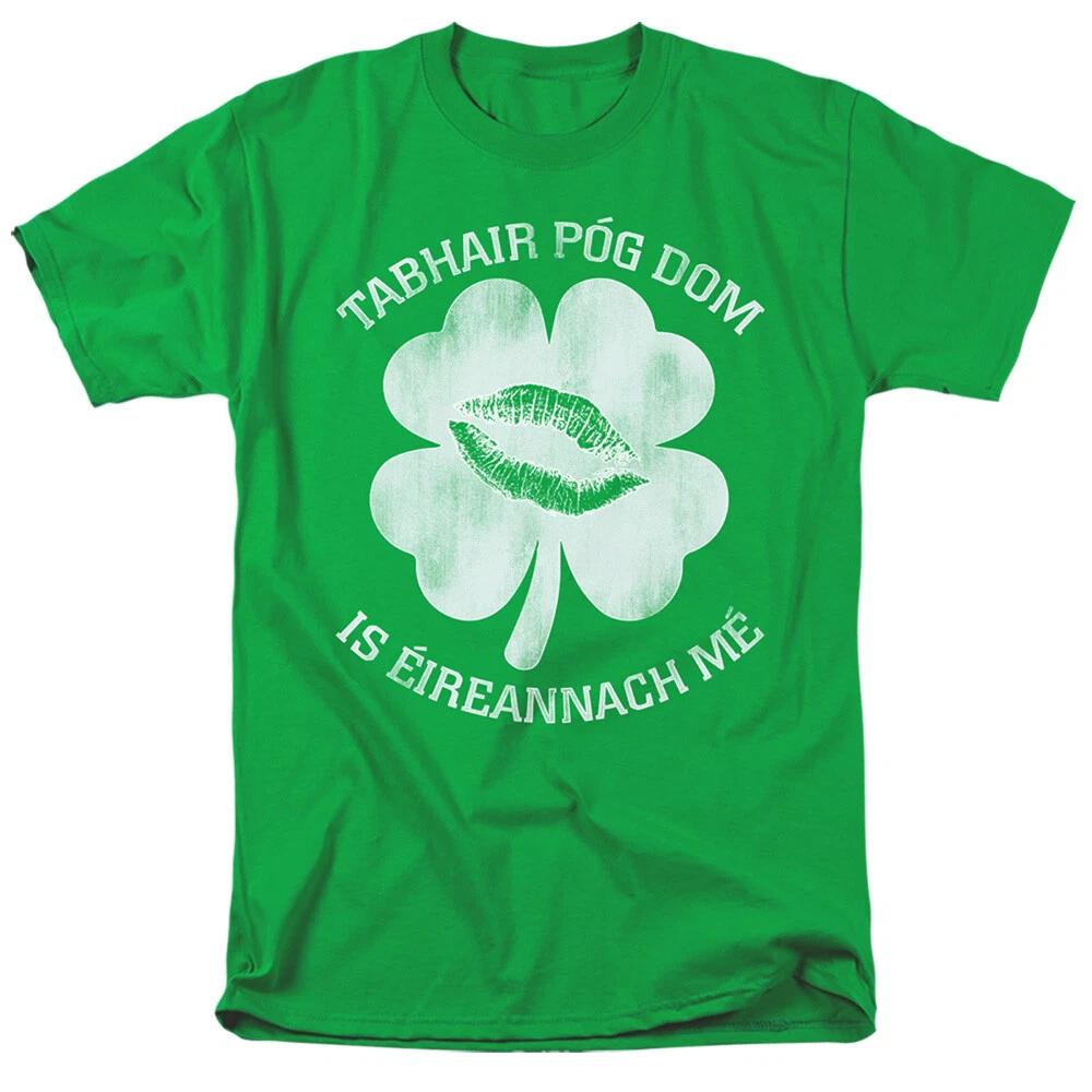 

St. Patrick s Day Kiss Me In Irish 100% Cotton T-shirt Mens Tees Top - through 4X M