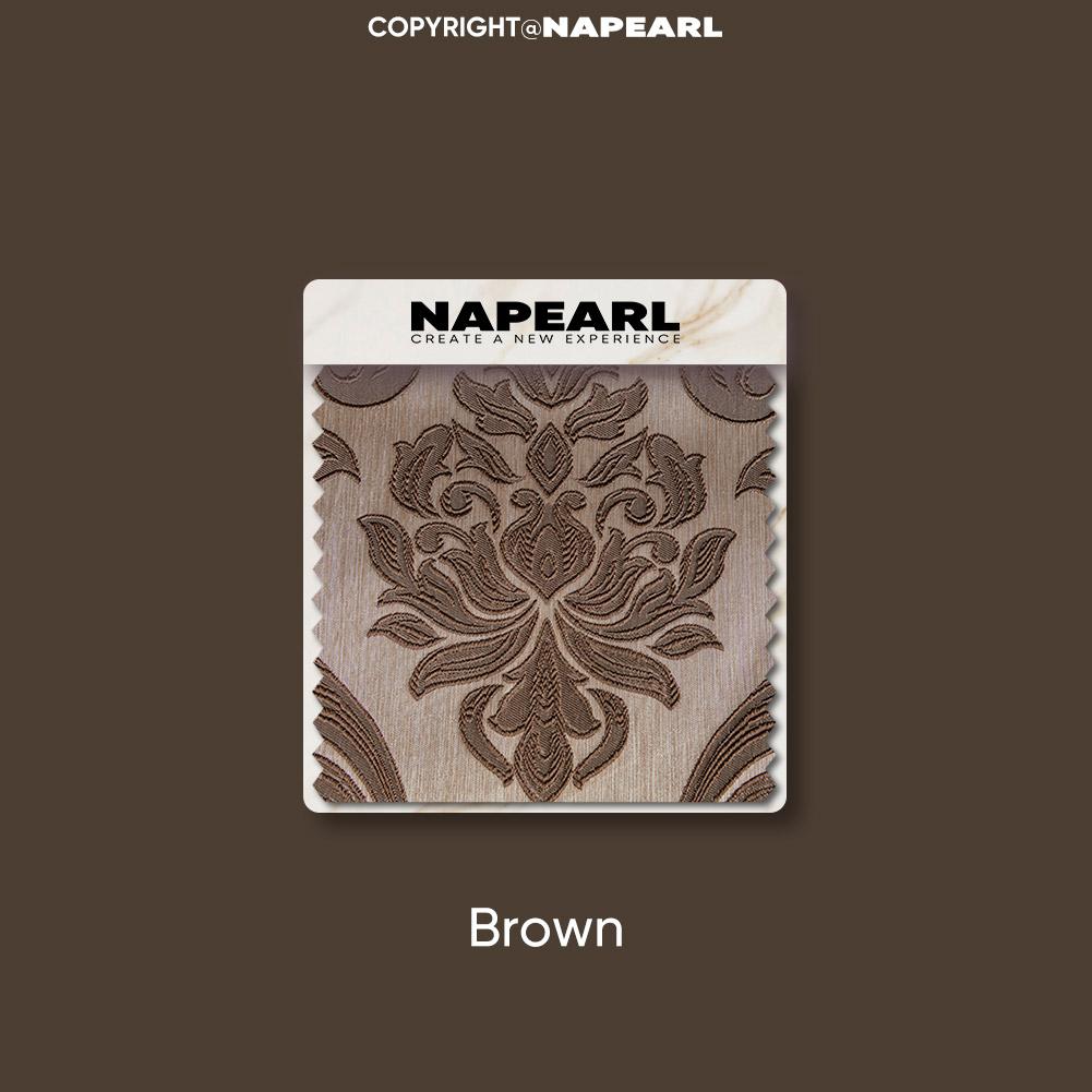 

1 ПК Napearl 40% Blackout Luxury Fashion Embroidery Кухня Розкішні штори для дому Напів затемнені штори для спальні W150 x L260 коричневий