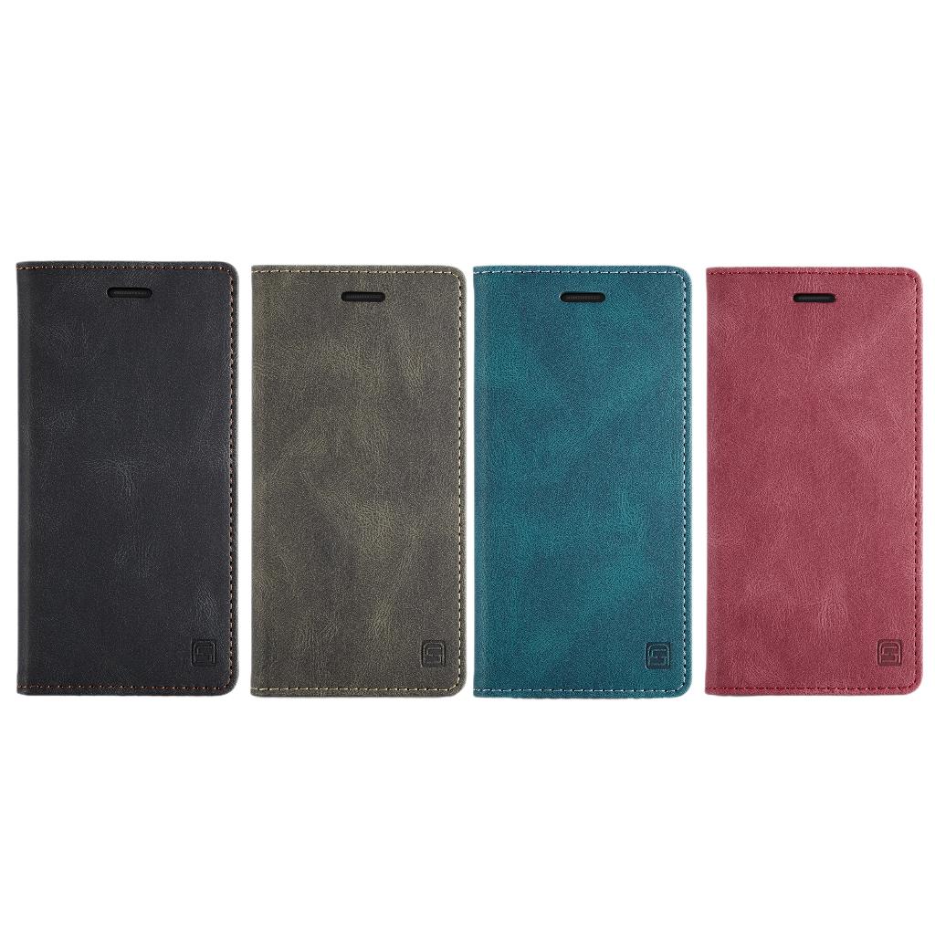 For iPhone 15 Plus Vintage Leather Flip Wallet Case with RFID Blocking Card Slot, Matte Retro Folio Cover for Women Men (4 Colors)