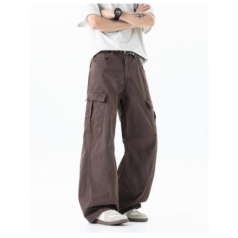 Lässige elastische Cargohosen Herren Sommer Dünn Locker Gerade Beine Bequem Stretch