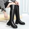 Fashion AIYUQI Women's Over The Knee Boots 2025 New Genuine Leather Winter Boots Women Wool Heel Platform Women's Boots