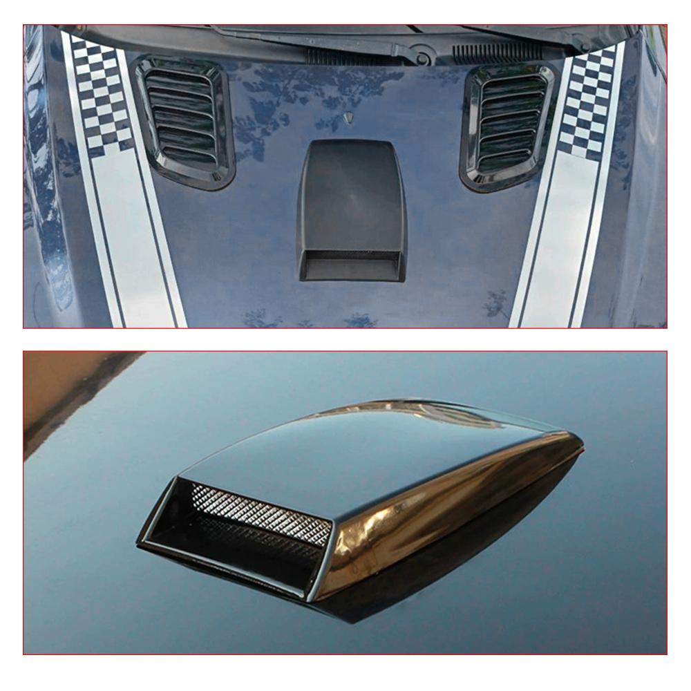 1Pc Car Hood Air Inlet Decoration Air Flow Intake Hood Scoop Bonnet Vent Sticker Cover Hood Universal Car Decorative Accessories