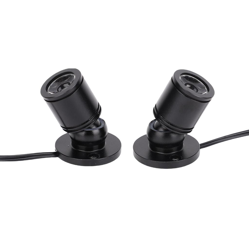 2pcs Display Spotlight Round USB Aluminum Alloy 360 degrees  Rotating Jewelry Showcase Display Light for Wine Cabinet