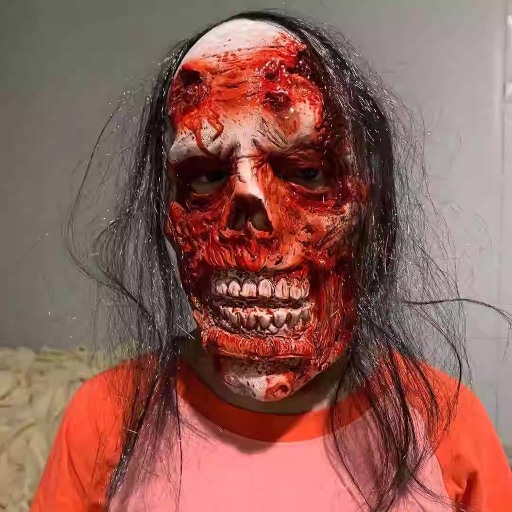 Halloween horror mask Halloween Scary and Funny Ghost House Decoration Props cosplay Sadao Pen Demon Headgear