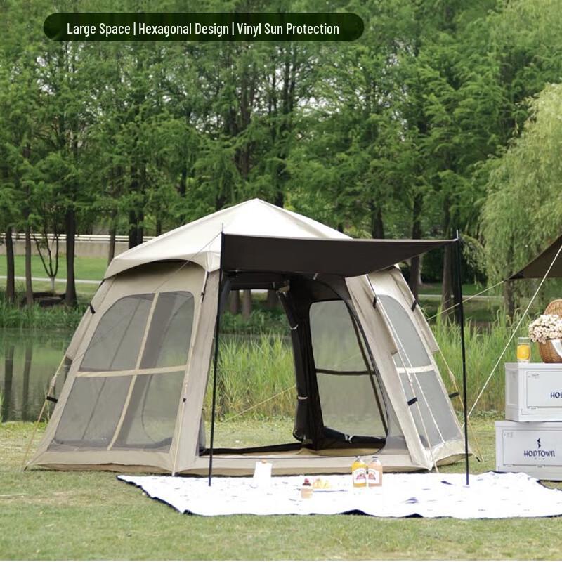 He Da Wu Legendary Town Hexagonal Blackout Quick-Setup Tent