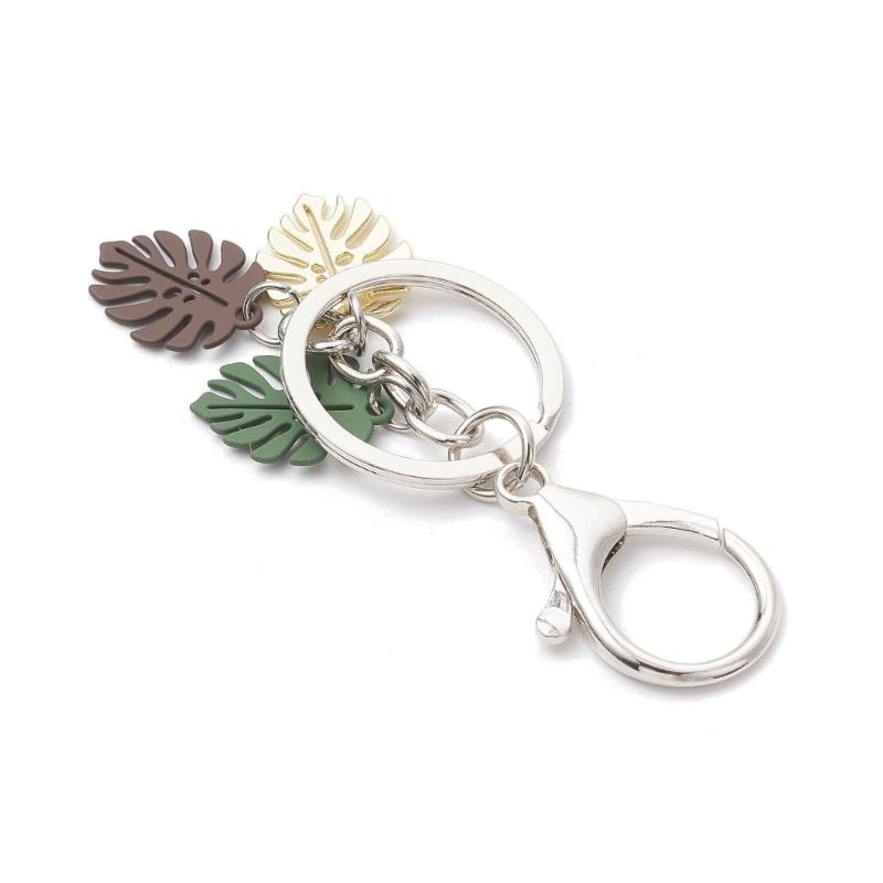 Ergonomic Leaves Keychain Fashion Leaves Key Pendant Alloy Texture Suitable for Girls Woman Fashion Lover Present