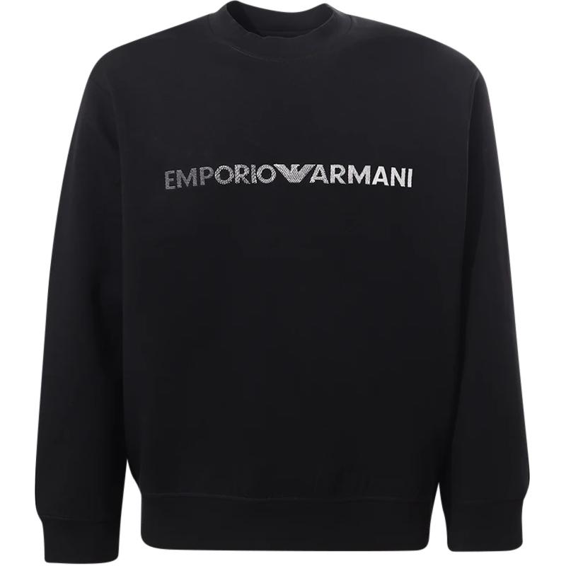 

Emporio Armani Свитшот с принтом букв, круглым вырезом, длинным рукавом, мужской, черный, 3D1M70-1JHSZ-0057 S
