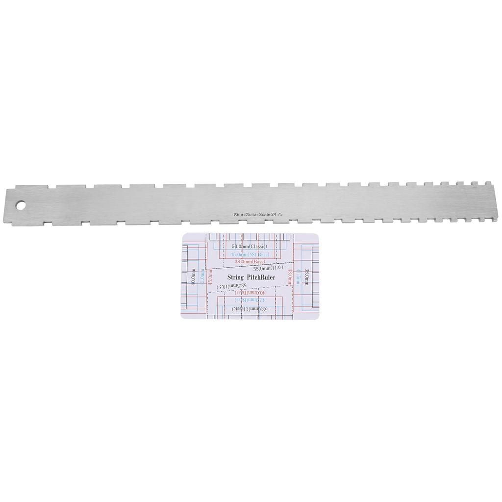 Notched Straight Edge Guitar Fret Chord Ruler Luthier Measuring Tool Set