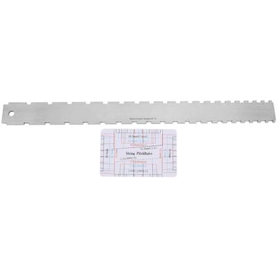 Notched Straight Edge Guitar Fret Chord Ruler Luthier Measuring Tool Set