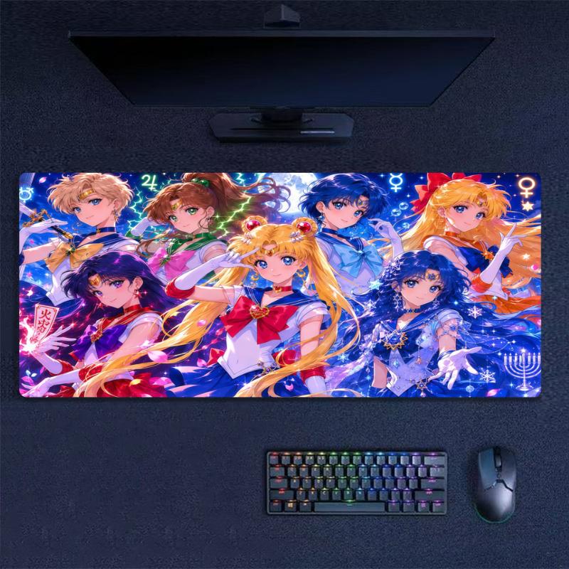 Magic Saylor Girls Color Mouse Pad Large Gaming Table Cushion Non-slip Laptop Tablet Big Mousepad XXL Mat Mini PC Playmat With Lock edge