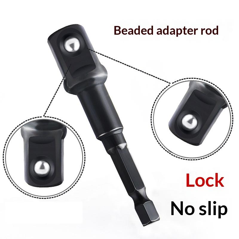 Texture1 Set 1 4 Drive Impact Socket Adapter Reducer Square Socket Drill Bit Bar Adapter Durable Steel for Garage Mechanics