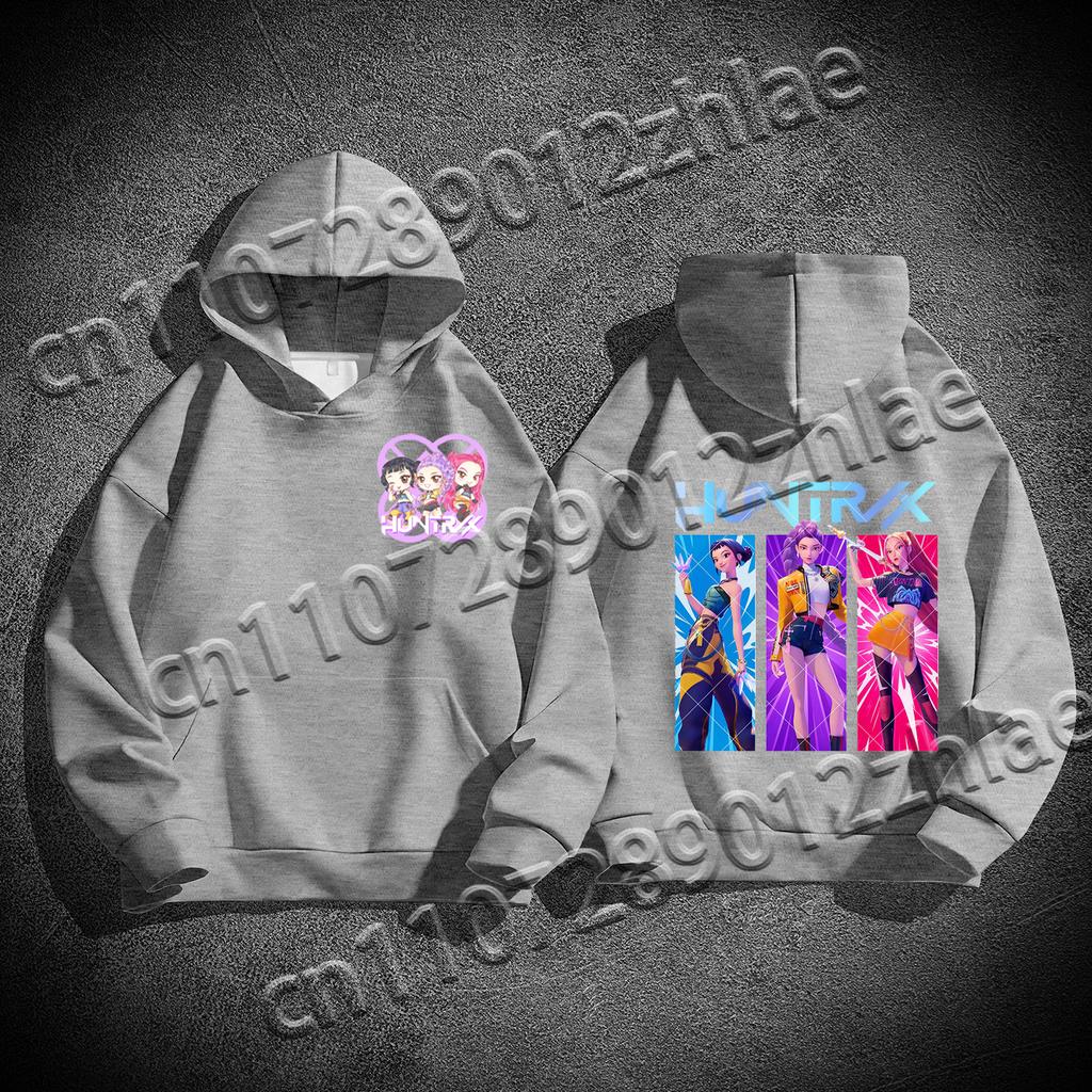 2025 Kpop Demon Hunter Best Selling High Quality Flannelette Adult Sweater Loose Comfortable Quick Drying Adult Hooded Sweater