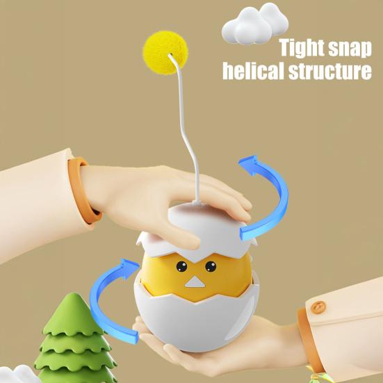 Eggshell Cat Tumbler Interactive Cat Tumbler Toy Gum Relief Teether Reduces Boredom Battery-powered Kitten Toy