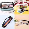 Kawaii Transparent Pencil Case Large Capacity Waterproof Pen Box for Girls Cosmetic Bag Stationery Office School Supplies