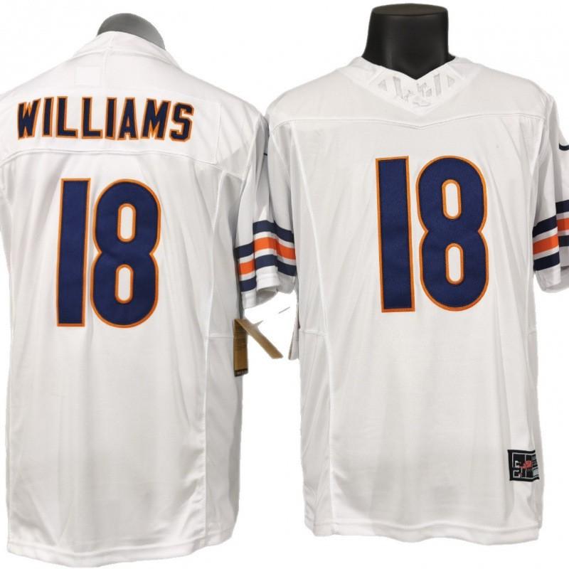 Chicago Bears 18 Williams Trikot Herren Football Fan Spiel Gestickt Atmungsaktiv Schnelltrocknend