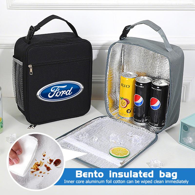 GHEW5 For Ford Portable Insulated Lunch Bags Thermal Storage Bento Boxes Cooler Tote Bag Escort KA Flex Everest KA Expedition Falcon