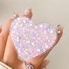 Creative Color Love Sequins Mobile Phone Airbag Bracket Wind Flash Powder Watching Drama Desktop Bracket Retractable Niche