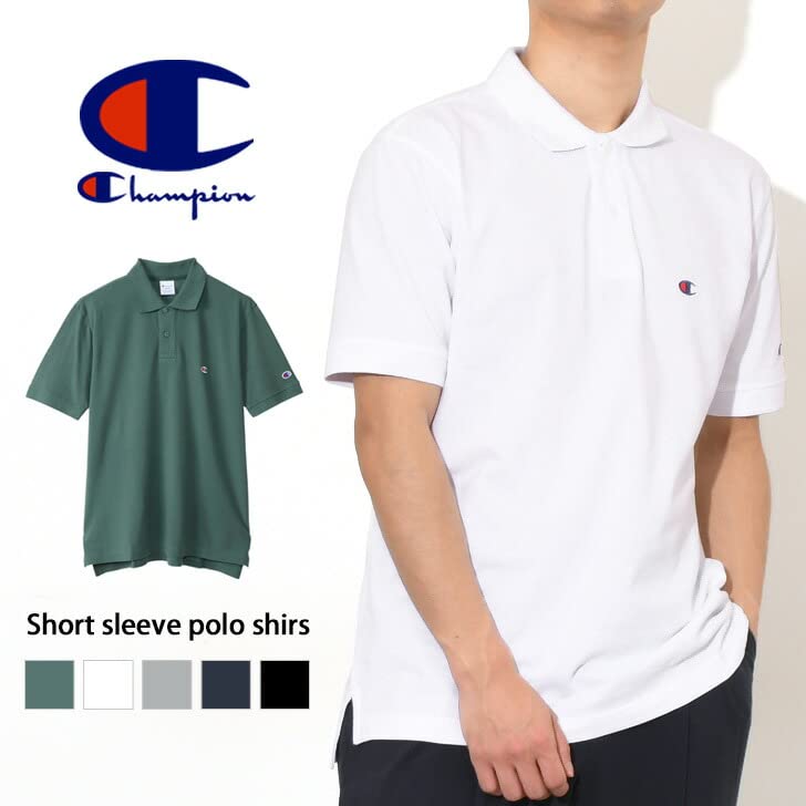 Champion Short Sleeve Polo Black Men's Shirt,