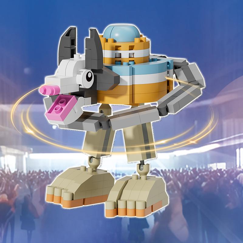 Brainrot Soundboard Construction Blocks Humorous Tungtungtung Sahur Model Figure Tralalero Tralala Cartoon Blocks Designed for Children Gifts