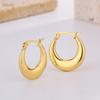 Popular Titanium Steel Stud Earrings Commuter Electroplating Retro Earrings Stainless Steel Geometric Gold Ear Jewelry