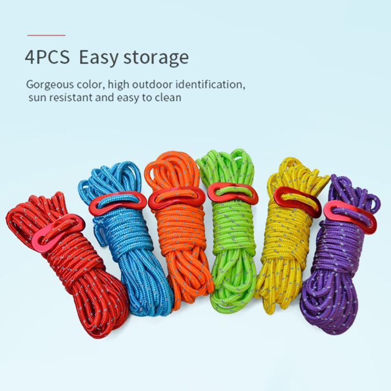 4Mm Thick Wind Rope Outdoor Windproof Rope Support Rod Pull Rope 4M Tent Rope