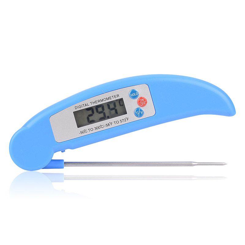 Premium Digital Instant Read Thermometer With Folding Probe For Bbq And Kitchen Cooking