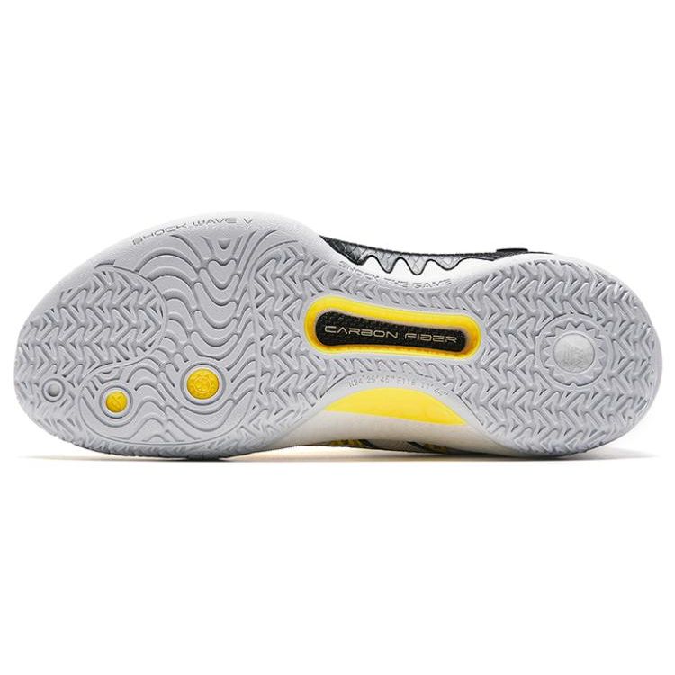 Anta Shock Wave 5 Allergy Baskets Homme Jaune Blanc Noir 112331106-5