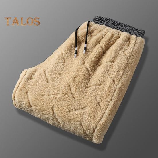 Zimní Pánské Kalhoty Silný fleece Stahovací šňůrka Elastický pas Zadržování tepla Kapsy na zip Jednobarevné Teplé Sportovní Cestování Pracovní kalhoty