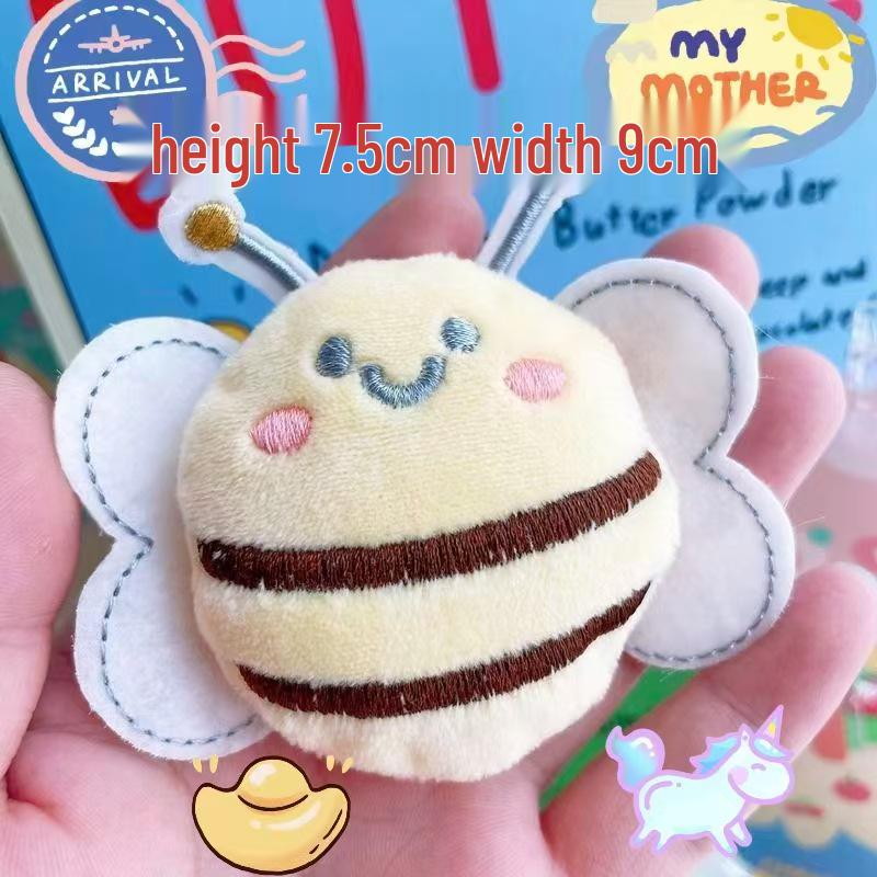 

Handmade Little Bee Brooch: Cute Girl s Bag Charm & Clothing Accessory Back Opening светло-желтого