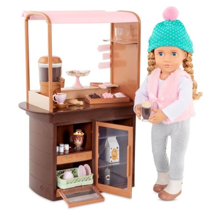 Stand Chocolat Chaud - OUR GENERATION - Accessoires Inclus - Pour Poupées - 3 Ans Et Plus