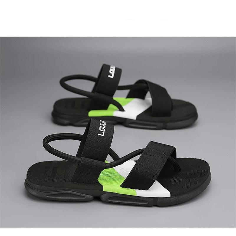 Men's Summer Lightweight EVA Non Slip PVC Sole Straps With Exposed Toes For Casual Beach Sports Sandals, Suitable For Outdoor Wear
