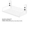 Storage Rack Under-Desk Cable Management Tray Large Capacity Hollow Design Easy To Install Adjustable Cable Management Rack