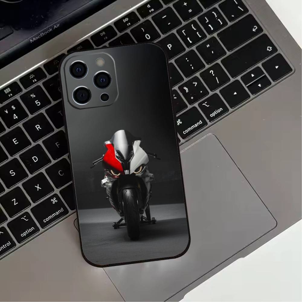 Super Speeding Motorcycle Phone Case  For iPhone17,16,15,14,13,12,11 Plus,Pro Max Soft Black Cover