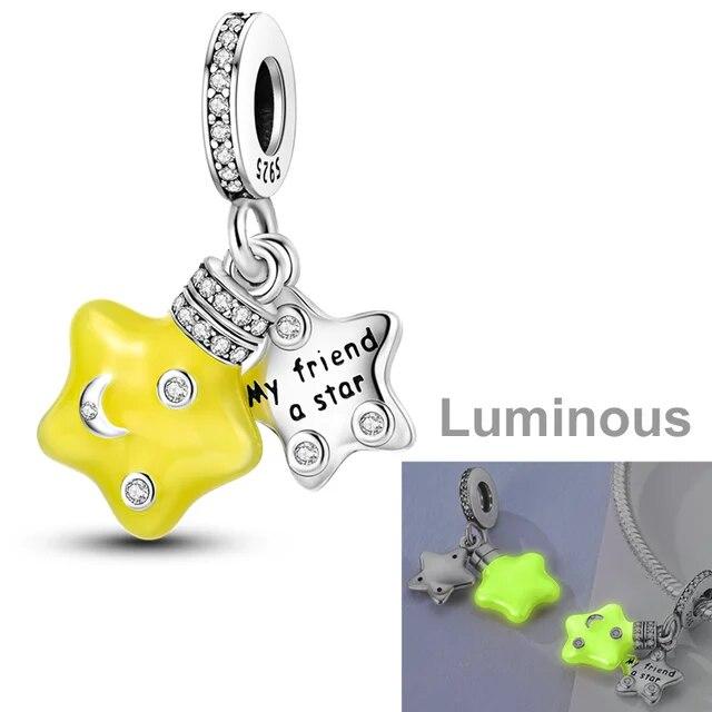 Colorful Zirconium Charms Bead 925 Sterling Silver Dragon Butterfly Dangle FitNew Bracelet Necklace DIY Jewelry Marking