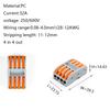 10pcs Mini Mini Quick Wire Connector PCT-221/222/223/224/225 Universal Compact Electric Push-in Connectors Quick Terminal Block