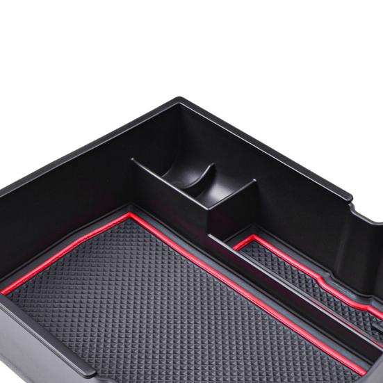 Armrest Box Storage Tray for Subaru Forester 2024-2019 USB Hole Removable Pads Easy Installation Interior Organizer for Easy Access Hidden Storage