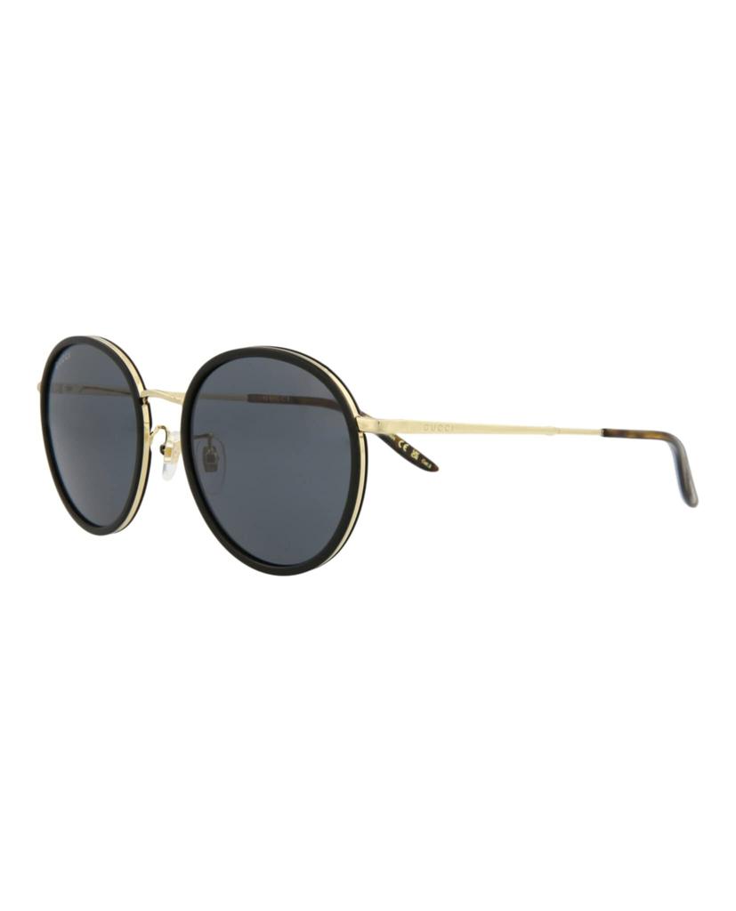 Sunglasses Unisex GG0677SK 001 Black Gold Gray [Gucci]