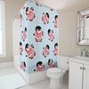 TU Cute Penguin Shower Curtain Blue Bathroom Decor Waterproof Fabric Liner Vintage Farmhouse Coastal Home Decor Set Modern Style
