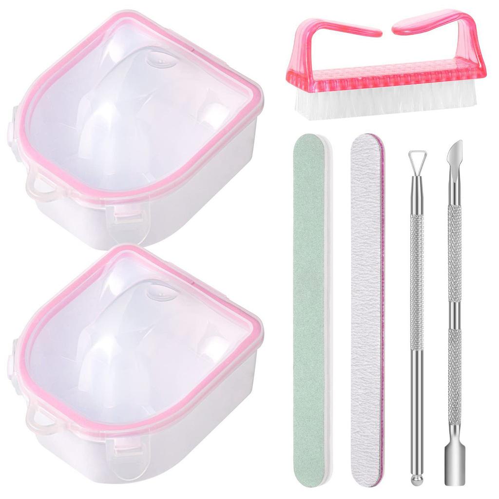 Nail Soaking Bowl Gel Nail Polish Remover Kit Manicure Bowl for Hand Dip Powder Remover Tools Nail Soak Off Bowl Set